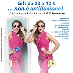 Gift da 20 a 10€… non è un’illusione!