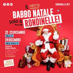 Il vero Babbo Natale solo a Rondinelle!